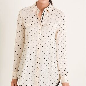 NWT Chico’s Foulard Dot Print Easy Shirt